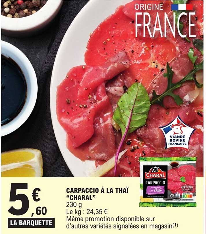 CARPACCIO À LA THAÏ “CHARAL”