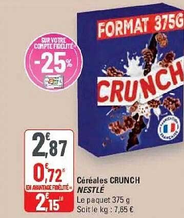 Céréales CRUNCH NESTLE
