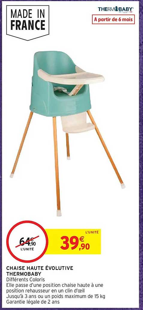CHAISE HAUTE ÉVOLUTIVE THERMOBABY