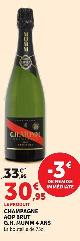 CHAMPAGNE AOP BRUT G.H. MUMM 4 ANS