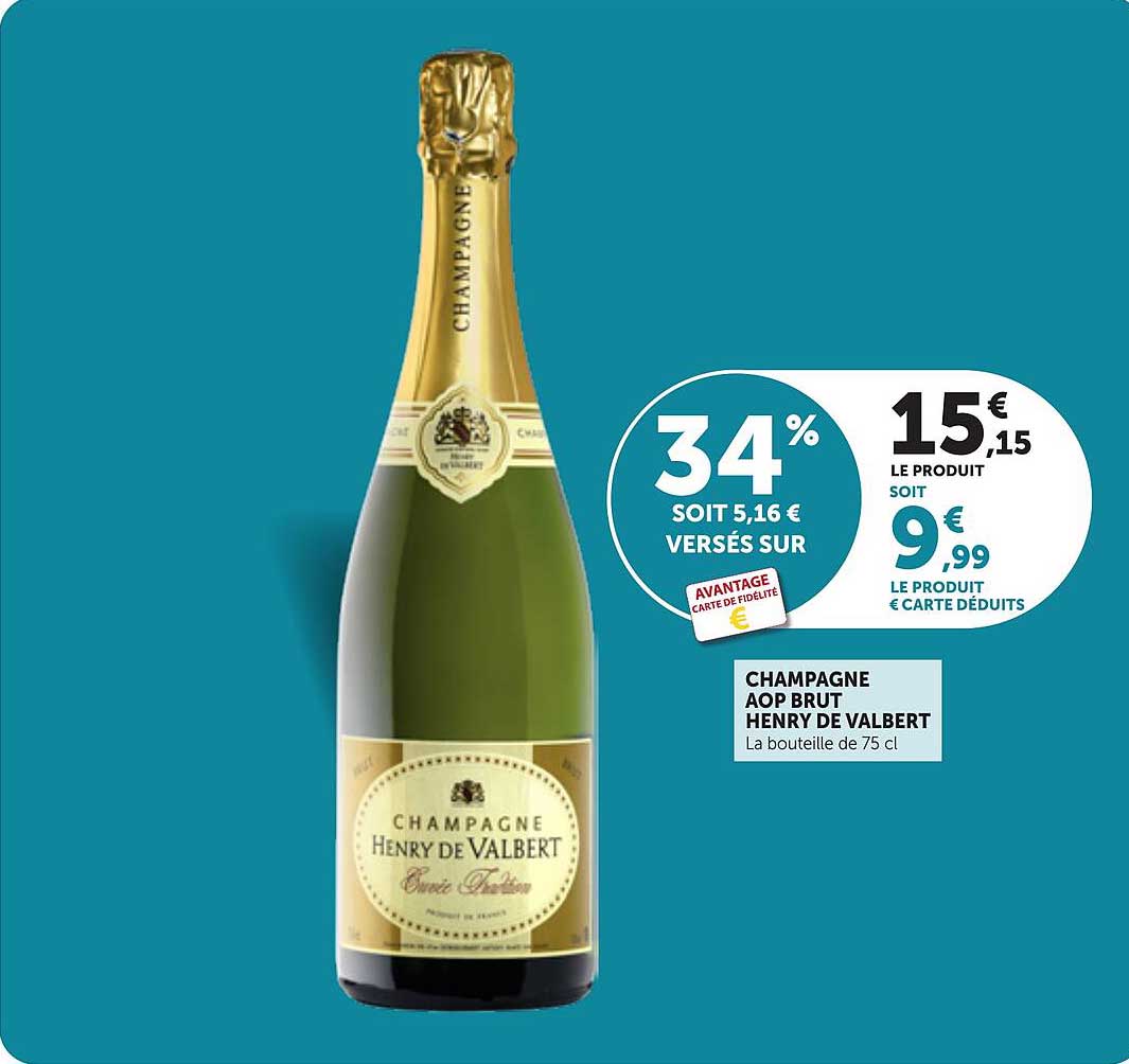 CHAMPAGNE AOP BRUT HENRY DE VALBERT