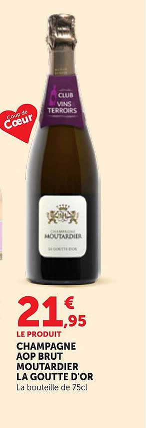 CHAMPAGNE AOP BRUT MOUTARDIER LA GOUTTE D'OR