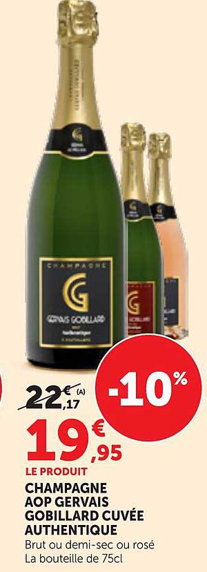 CHAMPAGNE AOP GERVAIS GOBILLARD CUVÉE AUTHENTIQUE