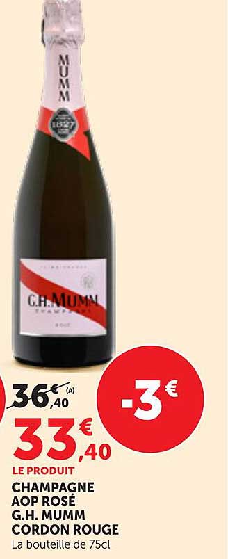 CHAMPAGNE AOP ROSÉ G.H. MUMM CORDON ROUGE