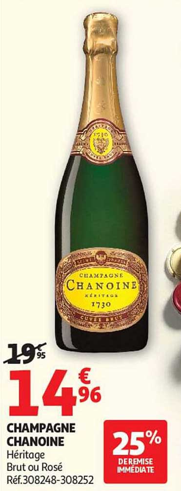 CHAMPAGNE CHANOINE Héritage Brut ou Rosé Réf.308248-308252