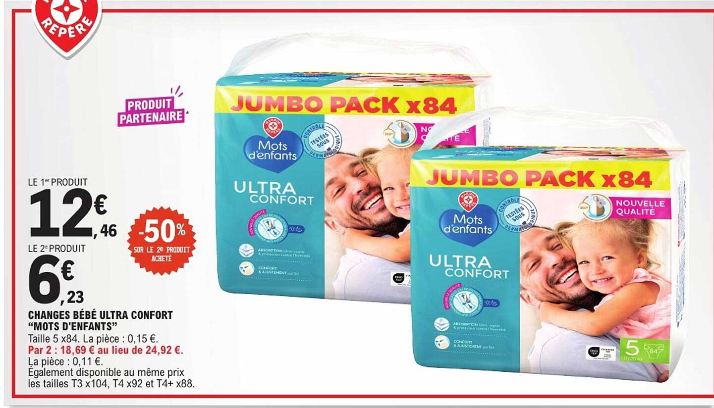 CHANGES BÉBÉ ULTRA CONFORT “MOTS D'ENFANTS”