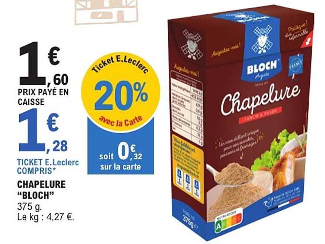 CHAPELURE "BLOCH" 375 g.