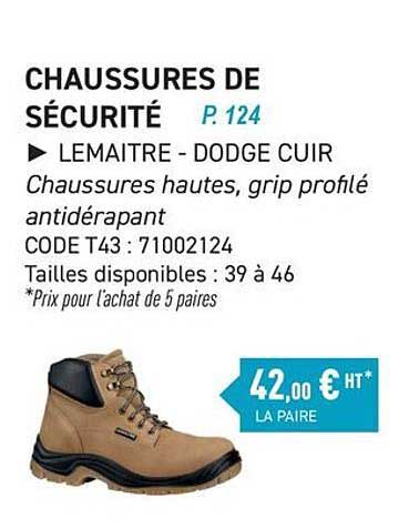 CHAUSSURES DE SÉCURITÉ
