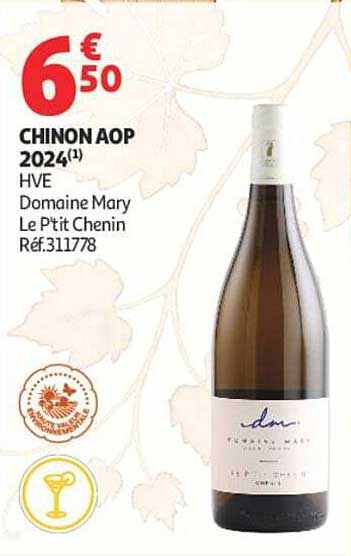 CHINON AOP 2024(1) HVE Domaine Mary Le P'tit Chenin Réf.311778
