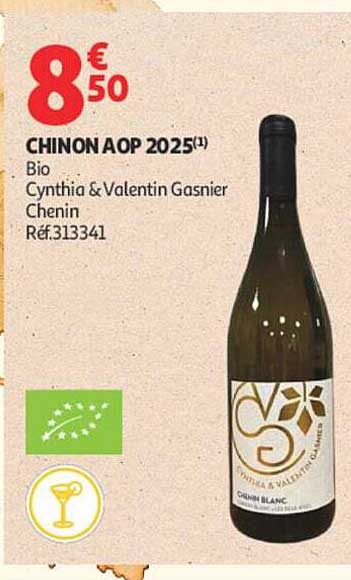 CHINON AOP 2025(1) Bio Cynthia & Valentin Gassnier Chenin Réf.313341