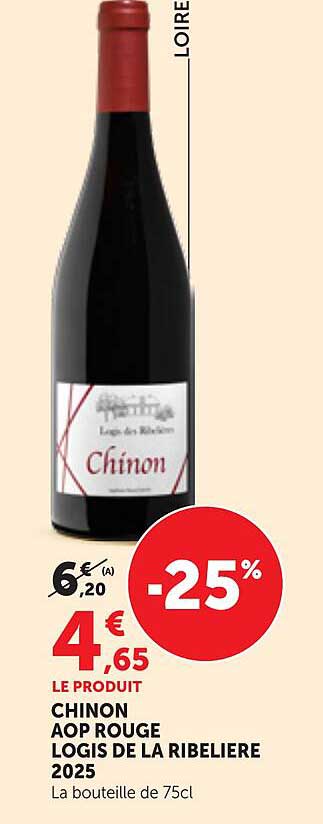 CHINON AOP ROUGE LOGIS DE LA RIBELIERE 2025