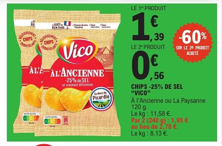 CHIPS -25% DE SEL “VICO”