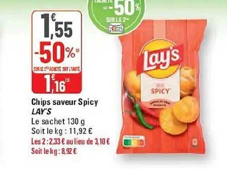 Chips saveur Spicy LAY'S