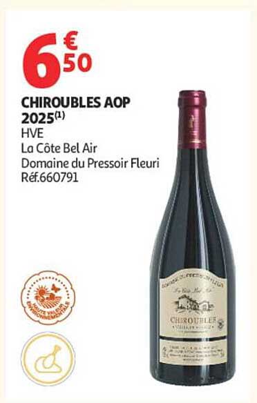 CHIROUBLES AOP 2025(1) HVE La Côte Bel Air Domaine du Pressoir Fleuri Réf.660791