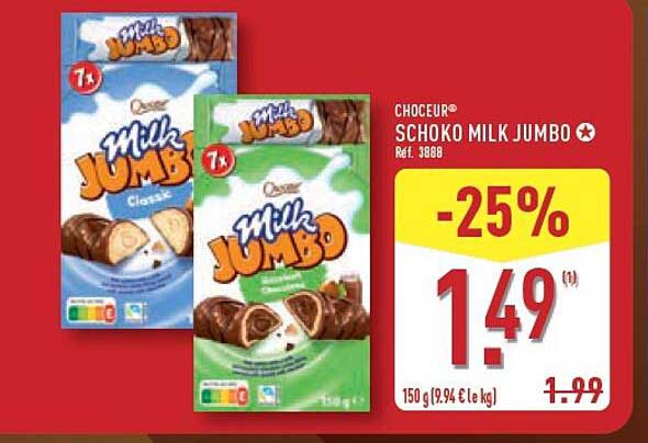 CHOCEUR® SHOKO MILK JUMBO