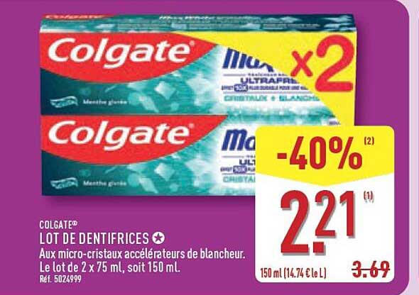 COLGATE® LOT DE DENTIFRICES