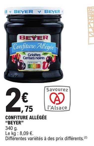 CONFITURE ALLÉGÉE “BEYER”