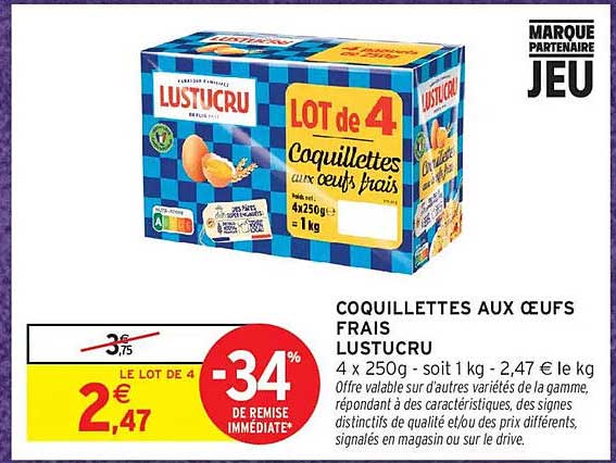COQUILLETTES AUX OEUFS FRAIS LUSTUCRU