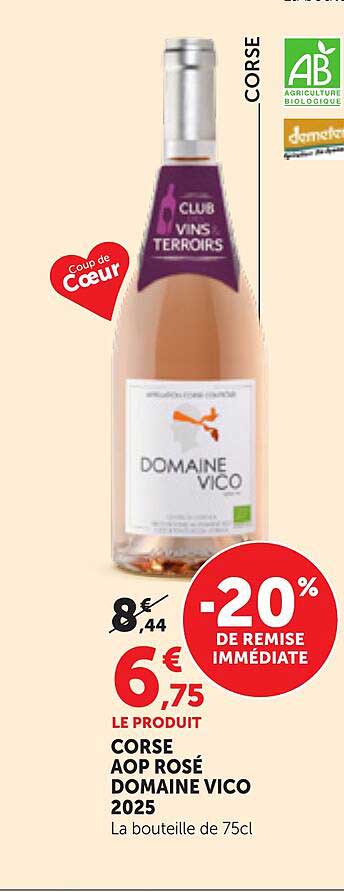 CORSE AOP ROSÉ DOMAINE VICO 2025