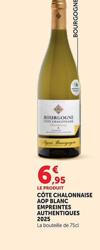 CÔTE CHALONNAISE AOP BLANC EMPREINTES AUTHENTIQUES 2025