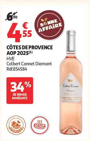 CÔTES DE PROVENCE AOP 2025(1) HVE Colbert Cannet Diamant Réf.854584