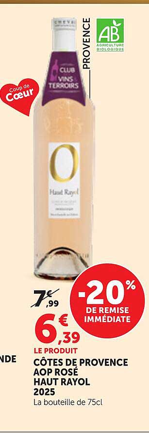CÔTES DE PROVENCE AOP ROSÉ HAUT RAYOL 2025