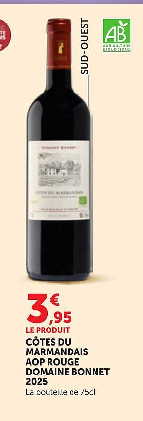 CÔTES DU MARMANDAIS AOP ROUGE DOMAINE BONNET 2025