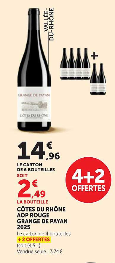CÔTES DU RHÔNE AOP ROUGE GRANGE DE PAYAN 2025