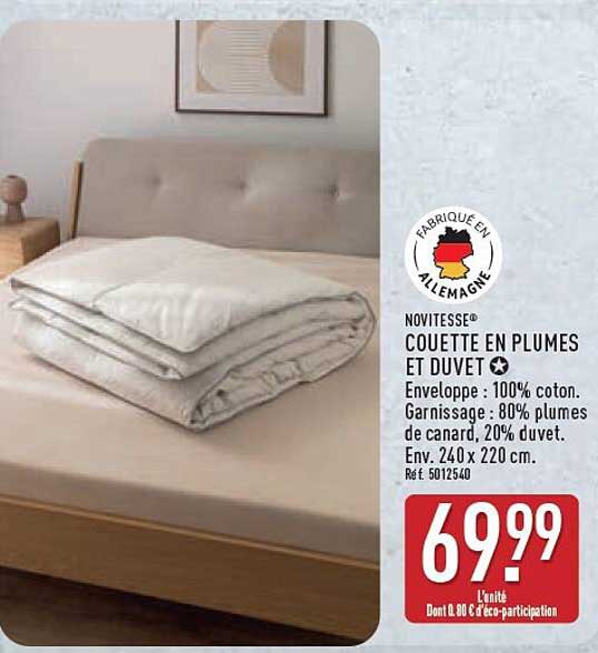 COUETTE EN PLUMES ET DUVET