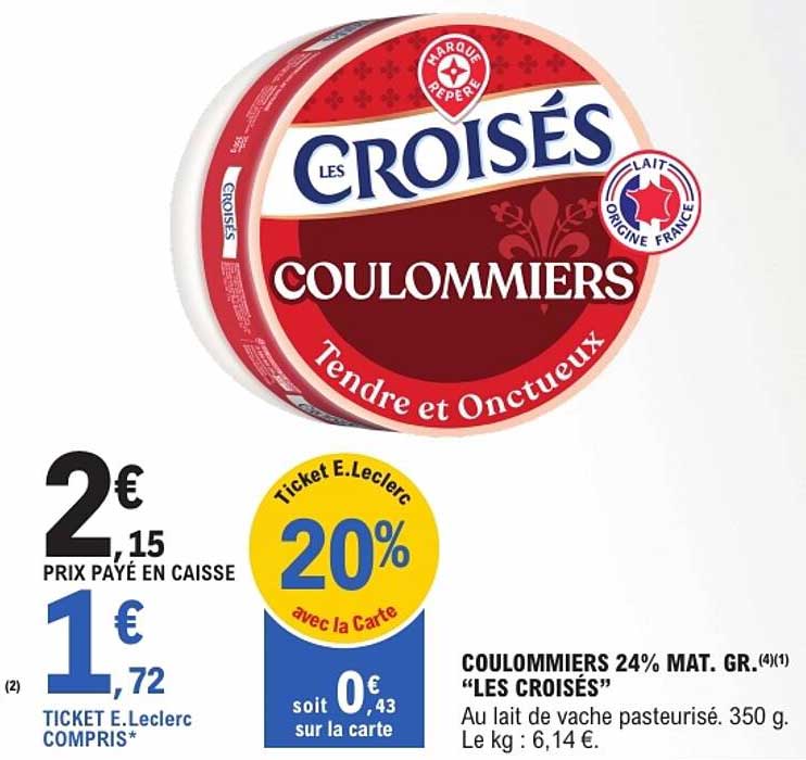 COULOMMIERS 24% MAT. GR. (4)(1) "LES CROISÉS"