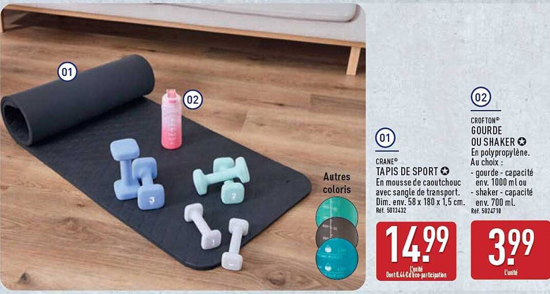 CRANE® TAPIS DE SPORT