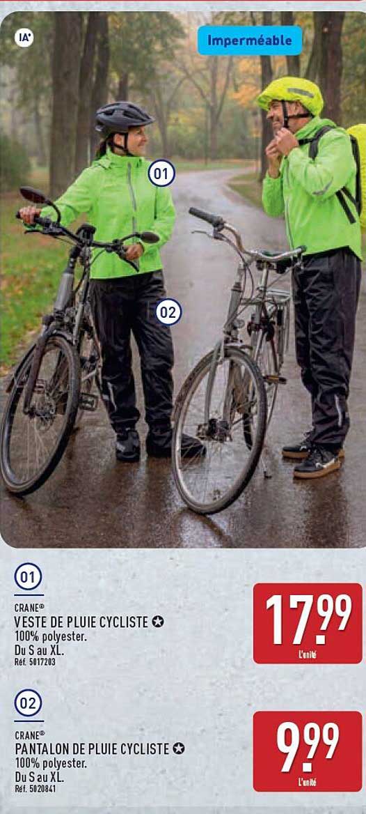 CRANE® VESTE DE PLUIE CYCLISTE