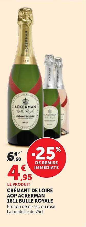 CRÉMANT DE LOIRE AOP ACKERMAN 1811 BULLE ROYALE