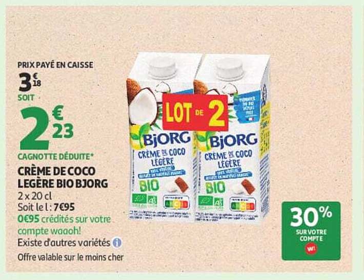 CRÈME DE COCO LÈGÈRE BIO BJORG