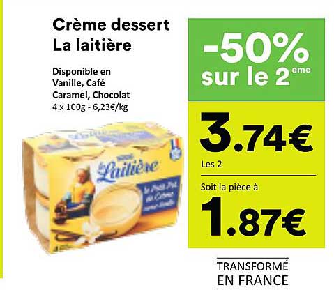 Crème dessert La laitière