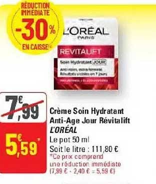 Crème Soin Hydratant Anti-Âge Jour Revitalift L'ORÉAL