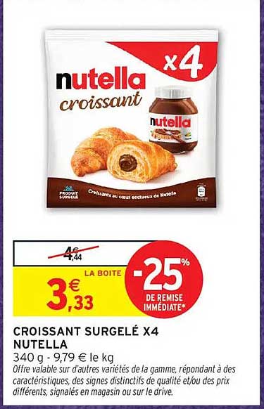 CROISSANT SURGELÉ X4 NUTELLA