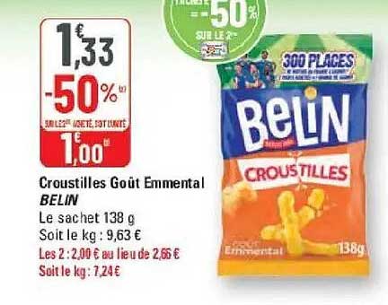 Croustilles Goût Emmental BELIN
