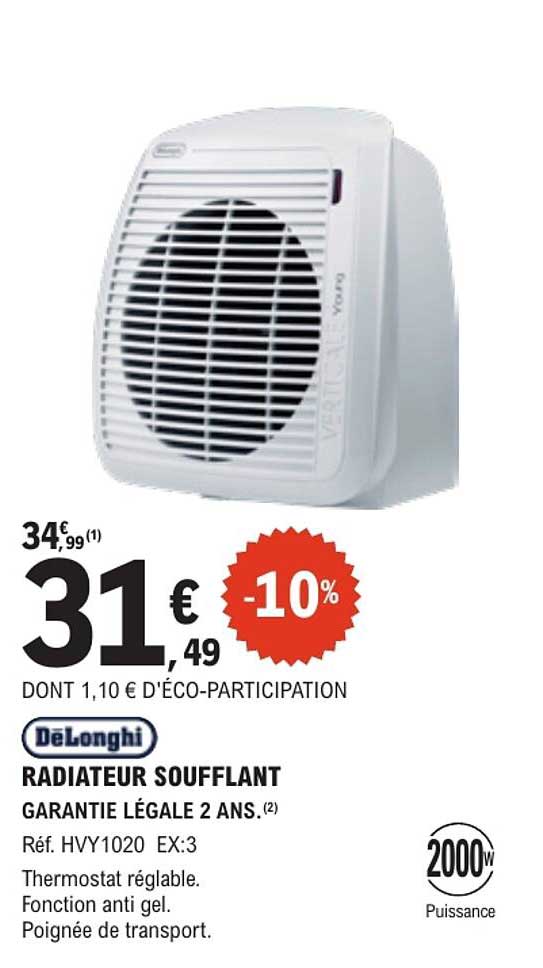 DeLonghi RADIATEUR SOUFFLANT