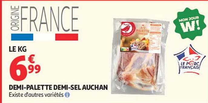 DEMI-PALETTE DEMI-SEL AUCHAN