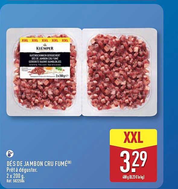 DÉS DE JAMBON CRU FUMÉ