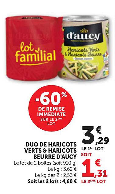DUO DE HARICOTS VERTS & HARICOTS BEURRE D'AUCY