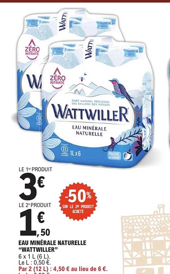 EAU MINÉRALE NATURELLE “WATTWILLER”
