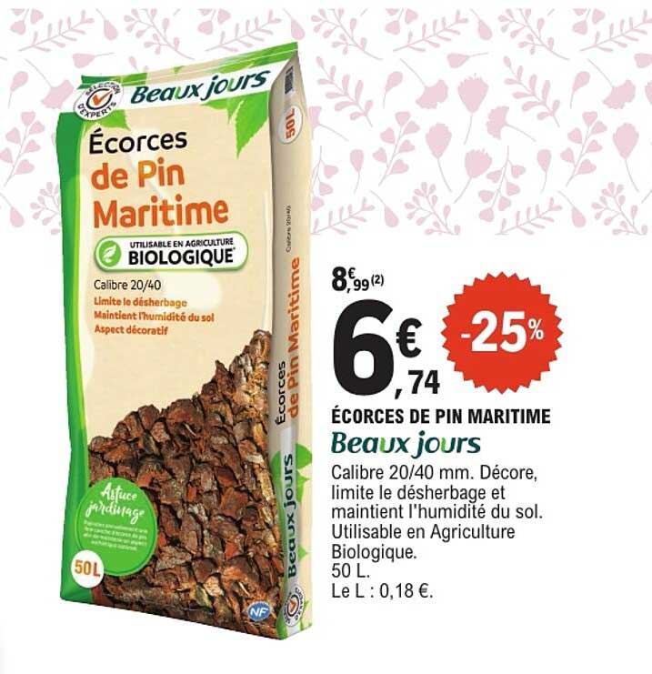 Écorces de Pin Maritime Beaux jours
