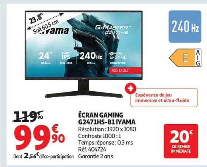 ÉCRAN GAMING G2471HS-B1 YAMA