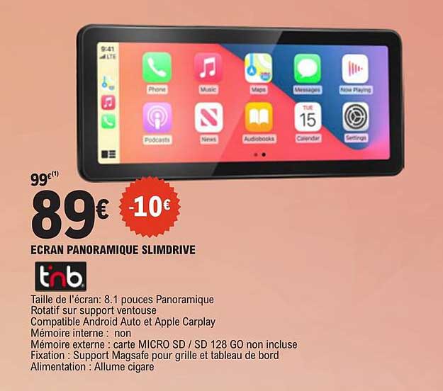 ECRAN PANORAMIQUE SLIMDRIVE
