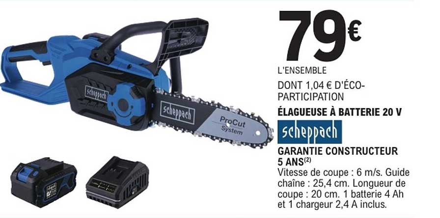 ÉLAGUEUSE À BATTERIE 20 V