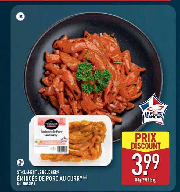 ÉMINCÉS DE PORC AU CURRY