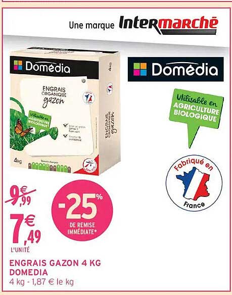 ENGRAIS GAZON 4 KG DOMEDIA