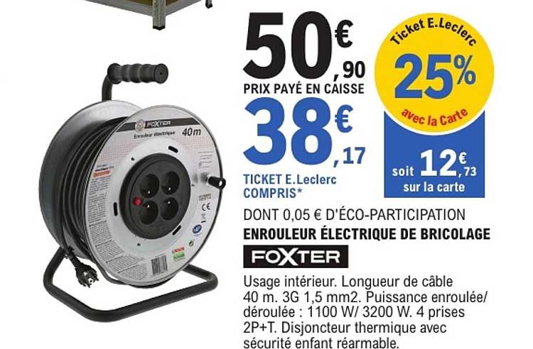 ENROULEUR ÉLECTRIQUE DE BRICOLAGE FOXTTER